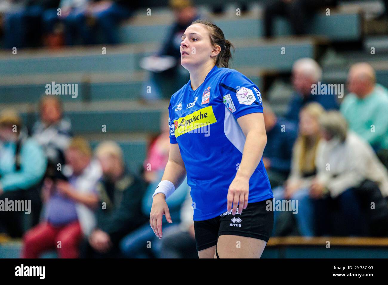 Blomberg, Deutschland. 06 novembre 2024. Diana Doegg Magnusdottir (HSG Blomberg-Lippe, #07) GER, HSG Blomberg-Lippe v. V.S. VfL Oldenburg, Handball, DHB-Pokal Frauen, Viertelfinale, Spielzeit 2024/2025, 06.11.2024 Foto : Eibner-Pressefoto/Jan Rollinger crédit : dpa/Alamy Live News Banque D'Images