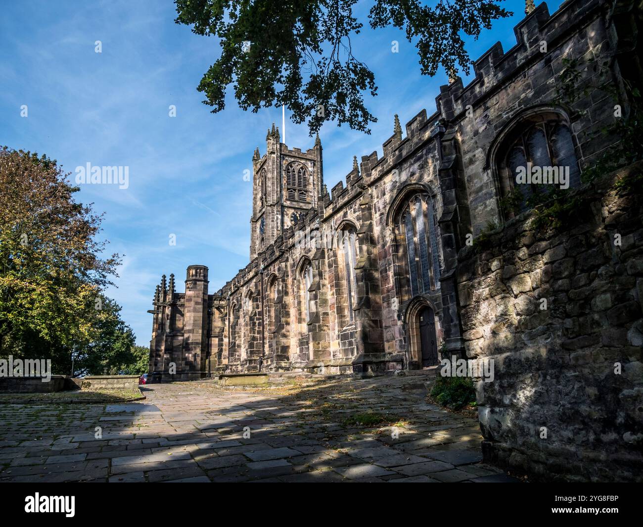 L'image est de l'église anglicane de Lancaster Priory Church of St Mary étant l'église paroissiale de l'Église d'Angleterre Banque D'Images