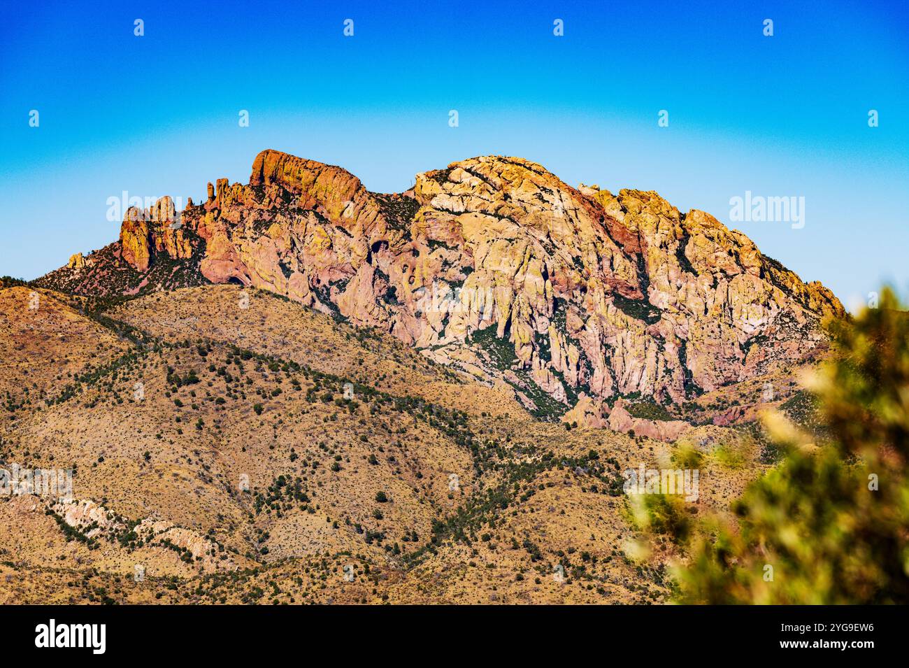 Cochise Head ; formation rocheuse du célèbre chef Apache ; Massai point ; Chiricahua National Monument ; Arizona ; États-Unis Banque D'Images