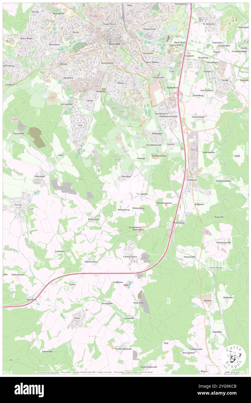 Thiergarten, Haut-Palatinat, Allemagne, Bavière, n 49 4' 11'', N 12 16' 28'', carte, Carthascapes carte publiée en 2024. Explorez Cartascapes, une carte qui révèle la diversité des paysages, des cultures et des écosystèmes de la Terre. Voyage à travers le temps et l'espace, découvrir l'interconnexion du passé, du présent et de l'avenir de notre planète. Banque D'Images