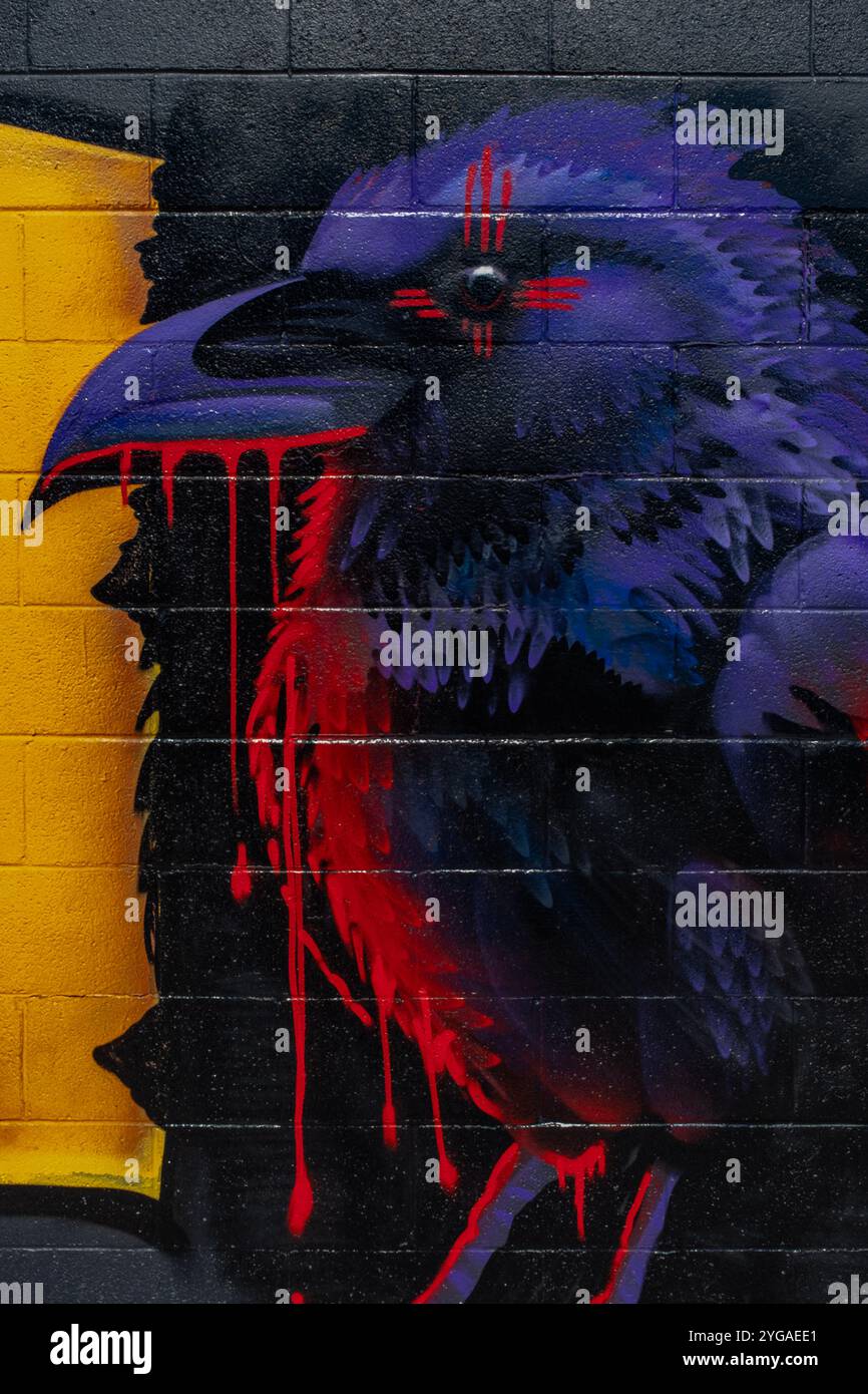 Street art à Albuquerque, Nouveau Mexique Banque D'Images