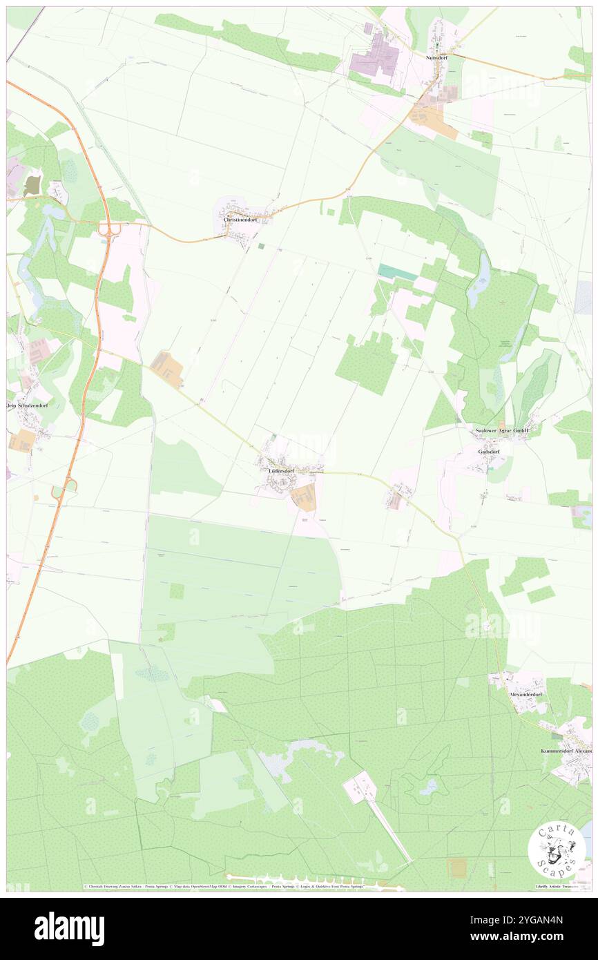 Luedersdorf, DE, Allemagne, Brandebourg, N 52 11' 8'', N 13 17' 23'', map, Carthascapes carte publiée en 2024. Explorez Cartascapes, une carte qui révèle la diversité des paysages, des cultures et des écosystèmes de la Terre. Voyage à travers le temps et l'espace, découvrir l'interconnexion du passé, du présent et de l'avenir de notre planète. Banque D'Images