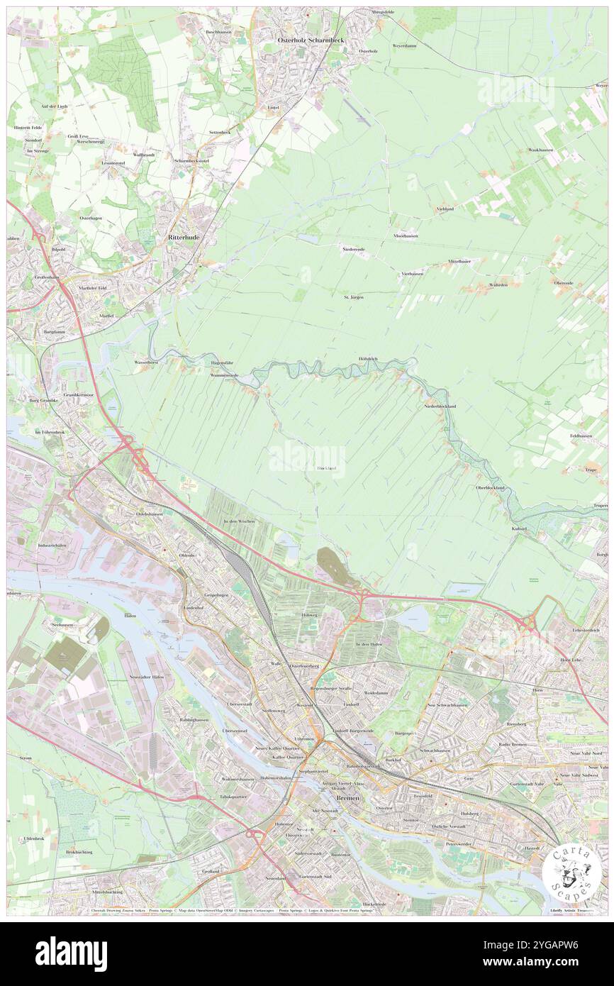 Blockland, DE, Allemagne, Brême, N 53 9' 44'', N 8 44' 57'', carte, Carthascapes carte publiée en 2024. Explorez Cartascapes, une carte qui révèle la diversité des paysages, des cultures et des écosystèmes de la Terre. Voyage à travers le temps et l'espace, découvrir l'interconnexion du passé, du présent et de l'avenir de notre planète. Banque D'Images