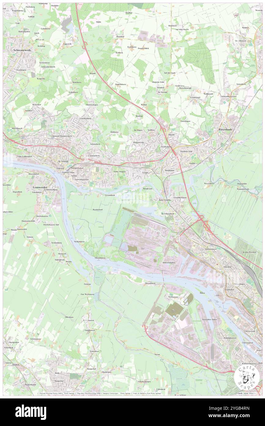 Burglesum, DE, Allemagne, Brême, N 53 9' 55'', N 8 41' 19'', carte, Carthascapes carte publiée en 2024. Explorez Cartascapes, une carte qui révèle la diversité des paysages, des cultures et des écosystèmes de la Terre. Voyage à travers le temps et l'espace, découvrir l'interconnexion du passé, du présent et de l'avenir de notre planète. Banque D'Images