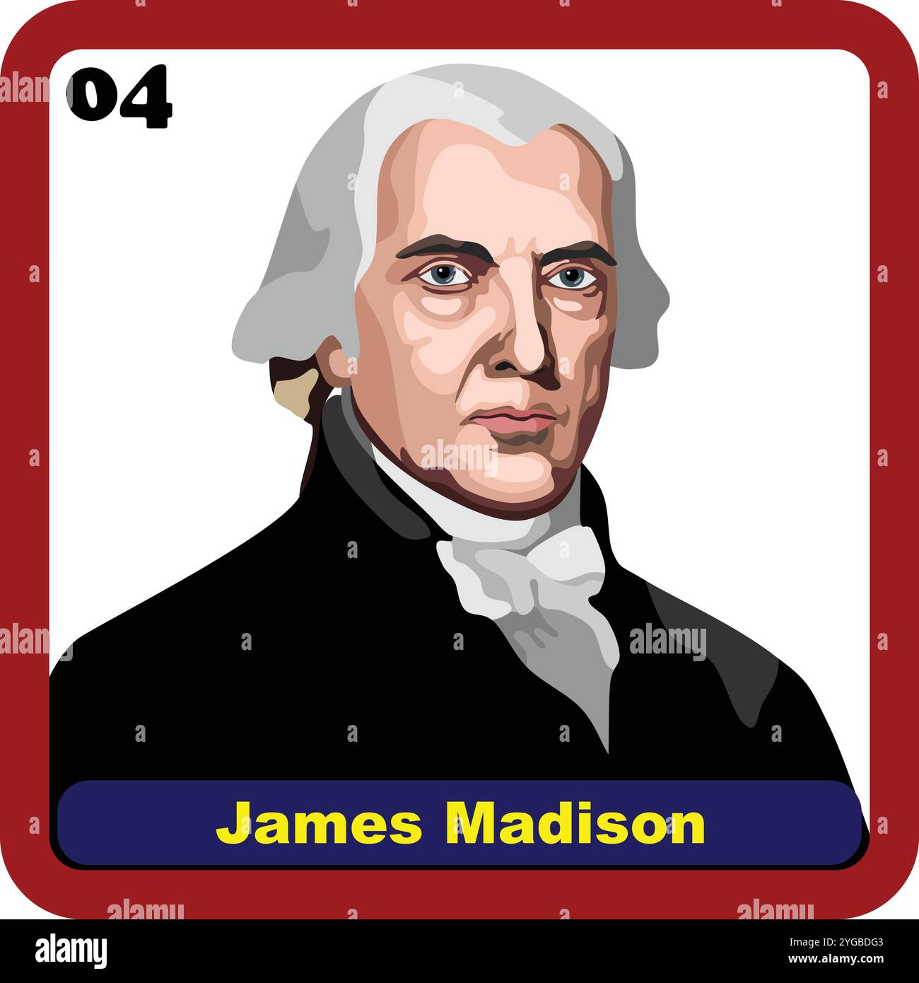 4ème Président des Etats-Unis James Madison Illustration de Vecteur