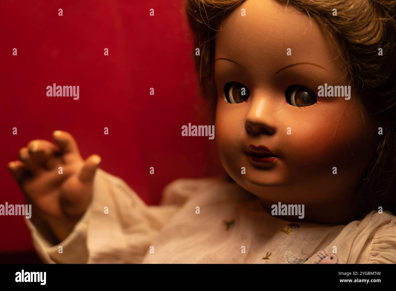 Poupée vintage effrayante. Banque D'Images