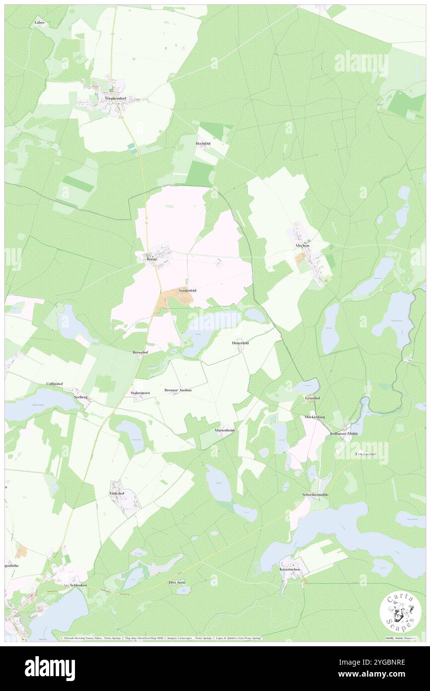 Clanssee, DE, Allemagne, Brandebourg, N 53 15' 30'', N 13 21' 40'', map, Carthascapes map publié en 2024. Explorez Cartascapes, une carte qui révèle la diversité des paysages, des cultures et des écosystèmes de la Terre. Voyage à travers le temps et l'espace, découvrir l'interconnexion du passé, du présent et de l'avenir de notre planète. Banque D'Images