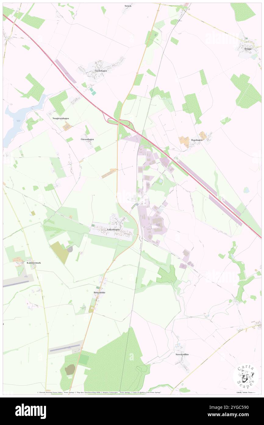 Neufalkenhagen, DE, Allemagne, Brandebourg, N 53 12' 53'', N 12 12' 38'', carte, Carthascapes carte publiée en 2024. Explorez Cartascapes, une carte qui révèle la diversité des paysages, des cultures et des écosystèmes de la Terre. Voyage à travers le temps et l'espace, découvrir l'interconnexion du passé, du présent et de l'avenir de notre planète. Banque D'Images