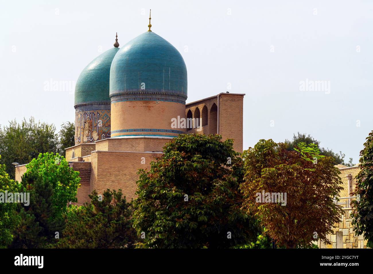 Mosquée Kok-Gumbaz au complexe Dorut Tilavat à Shakhrisabz, Ouzbékistan. Centre historique de Shakhrisyabz. Shakhrisabz est la ville natale de Tamerlane (Ti Banque D'Images