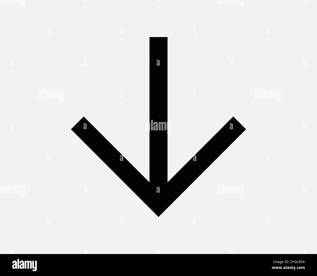 Flèche vers le bas flèche Téléchargez ci-dessous en dessous du point Guide de pointage ici emplacement placement AIM SVG signe icône forme contour Noir Blanc vecteur Illustration de Vecteur