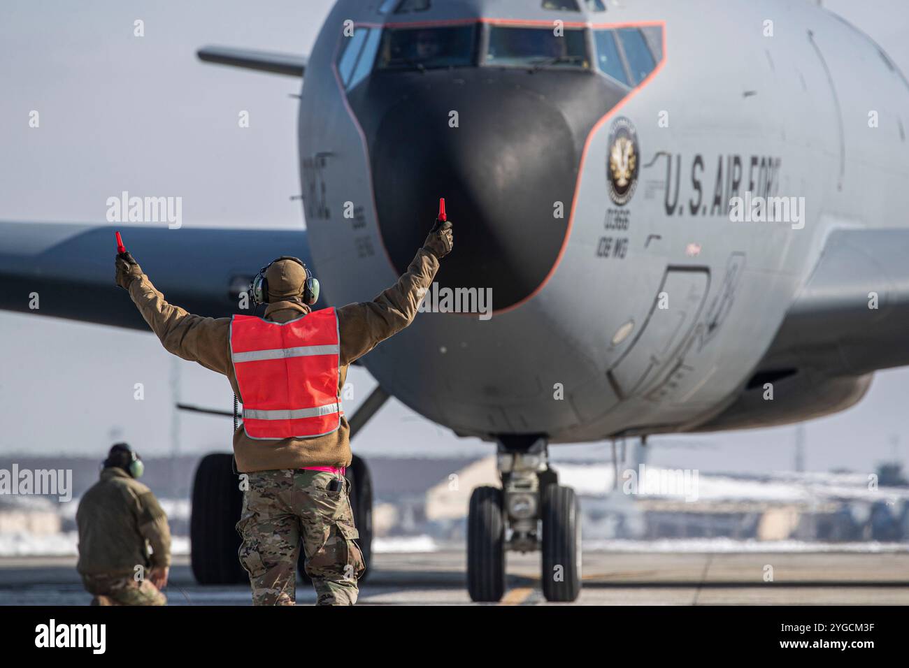 Les aviateurs de la Garde nationale du New Jersey Air avec la 108e Escadre participent à une démonstration Agile combat Employment (ACE) sur la base conjointe McGuire-dix-Lakehur Banque D'Images