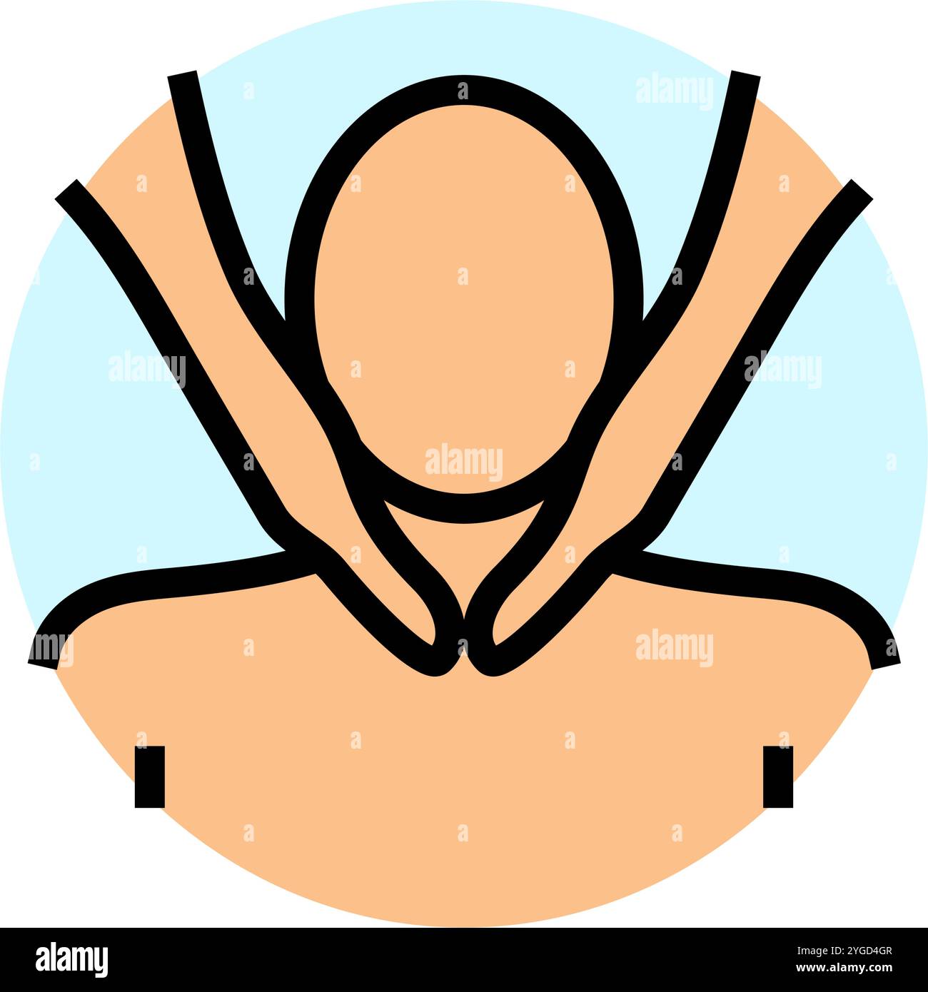 illustration vectorielle d'icône de couleur de thérapie de massage du visage Illustration de Vecteur