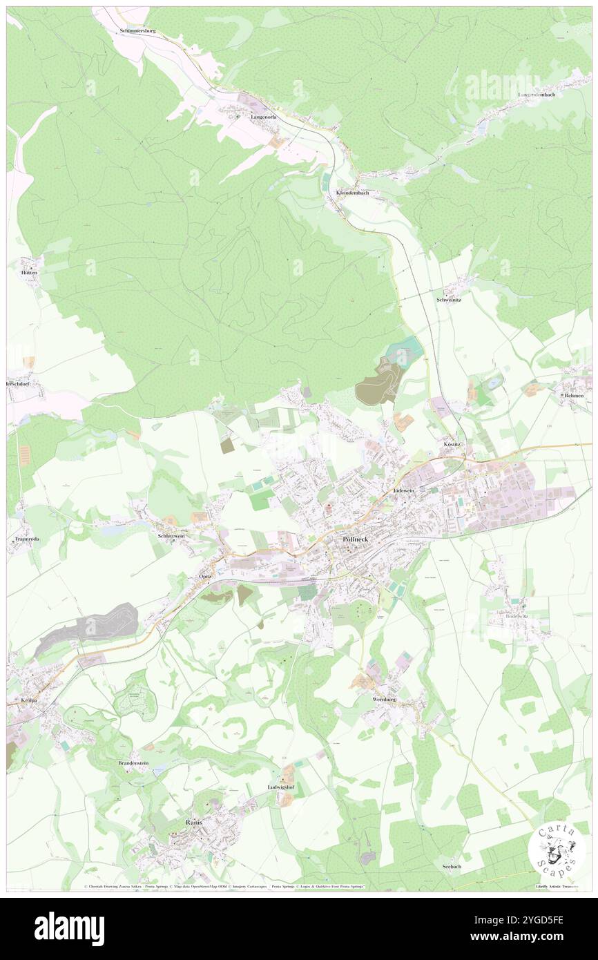 Poessneck, DE, Allemagne, Thuringe, N 50 41' 36'', N 11 35' 32'', carte, Carthascapes carte publiée en 2024. Explorez Cartascapes, une carte qui révèle la diversité des paysages, des cultures et des écosystèmes de la Terre. Voyage à travers le temps et l'espace, découvrir l'interconnexion du passé, du présent et de l'avenir de notre planète. Banque D'Images