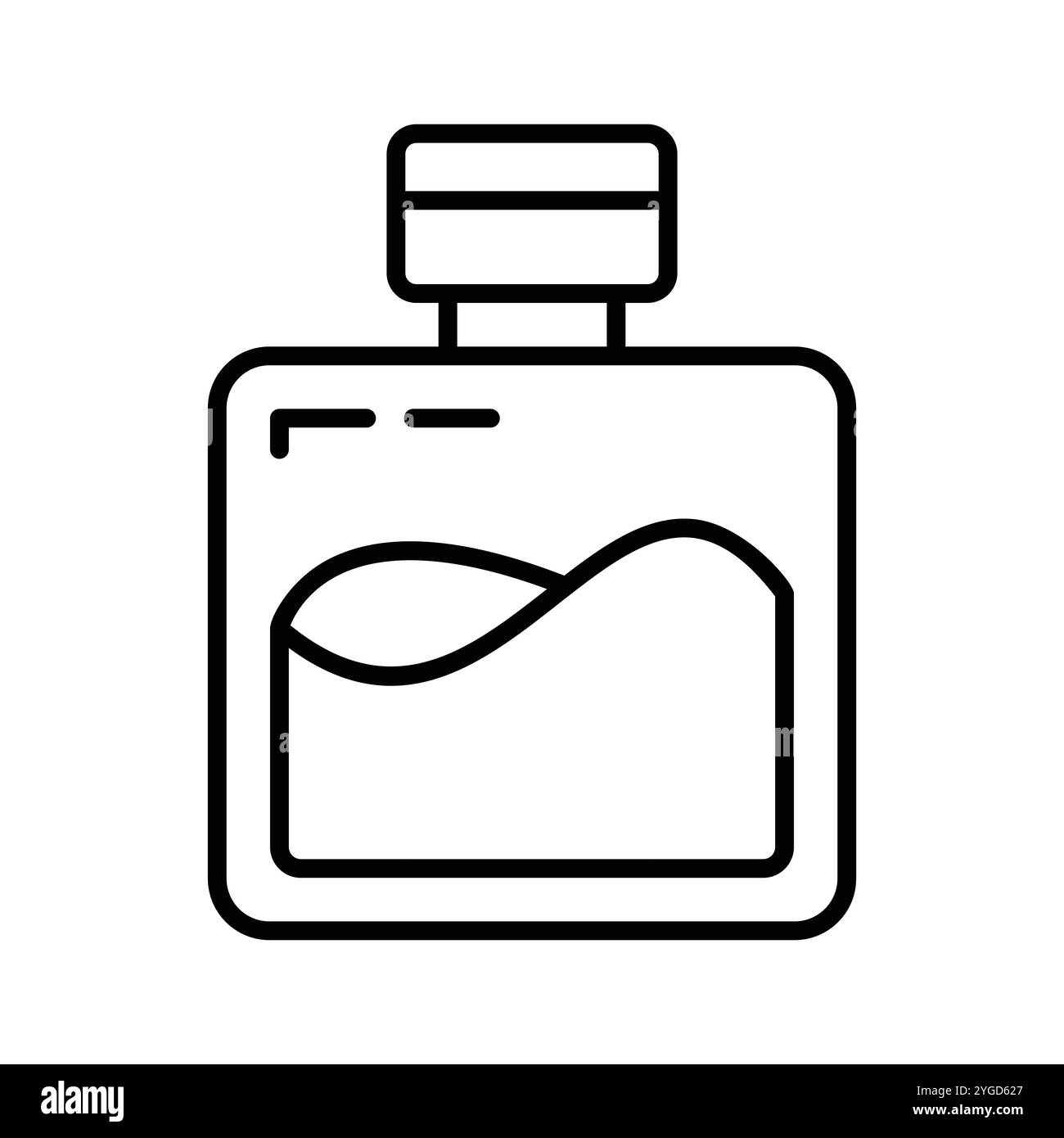 Vecteur de lotion après rasage, lotion dans une bouteille en verre, tonique après rasage, eau micellaire Illustration de Vecteur