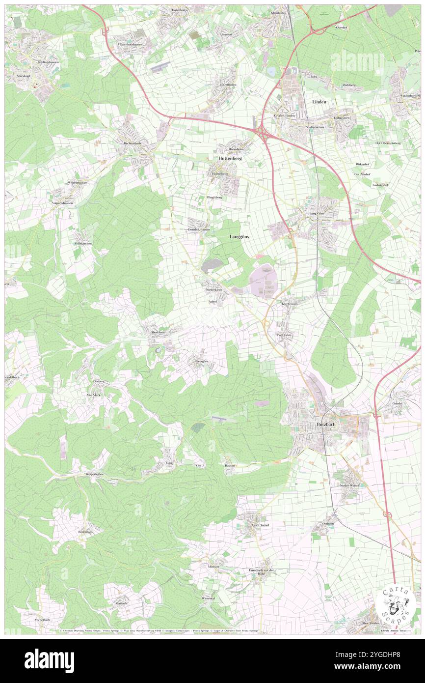 Langgoens, Regierungsbezirk Gießen, DE, Allemagne, Hesse, n 50 29' 38'', N 8 38' 9'', carte, Carthascapes carte publiée en 2024. Explorez Cartascapes, une carte qui révèle la diversité des paysages, des cultures et des écosystèmes de la Terre. Voyage à travers le temps et l'espace, découvrir l'interconnexion du passé, du présent et de l'avenir de notre planète. Banque D'Images