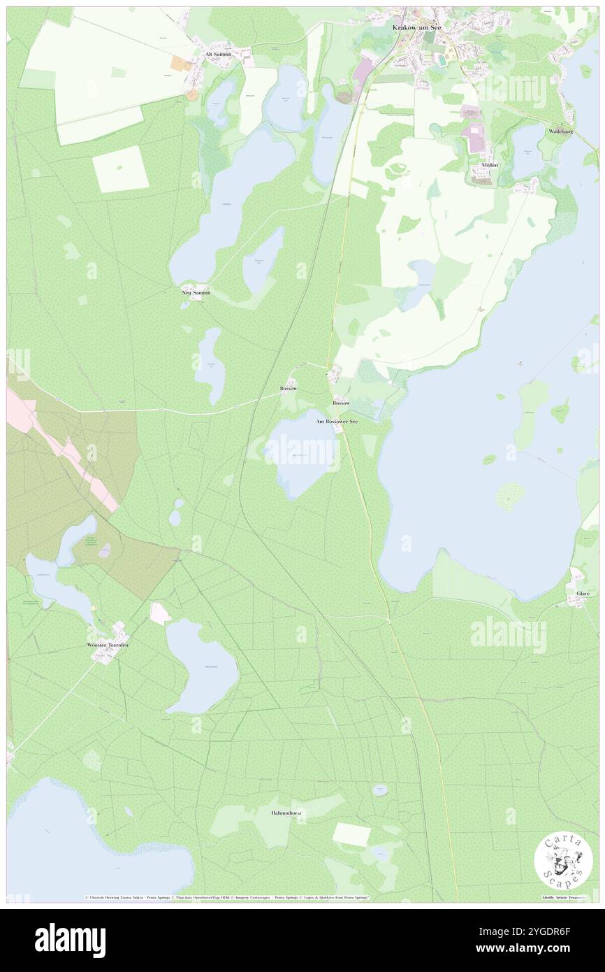 Bossower See, DE, Allemagne, Mecklembourg-Poméranie occidentale, N 53 36' 24'', N 12 14' 50'', map, Carthascapes map publié en 2024. Explorez Cartascapes, une carte qui révèle la diversité des paysages, des cultures et des écosystèmes de la Terre. Voyage à travers le temps et l'espace, découvrir l'interconnexion du passé, du présent et de l'avenir de notre planète. Banque D'Images