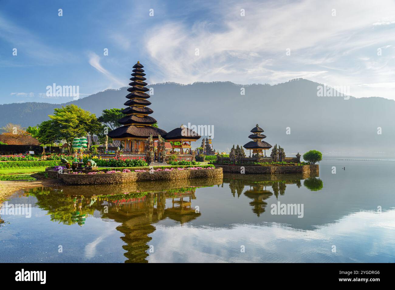 Pura Ulun Danu Beratan (Pura Bratan) à Bali, Indonésie Banque D'Images