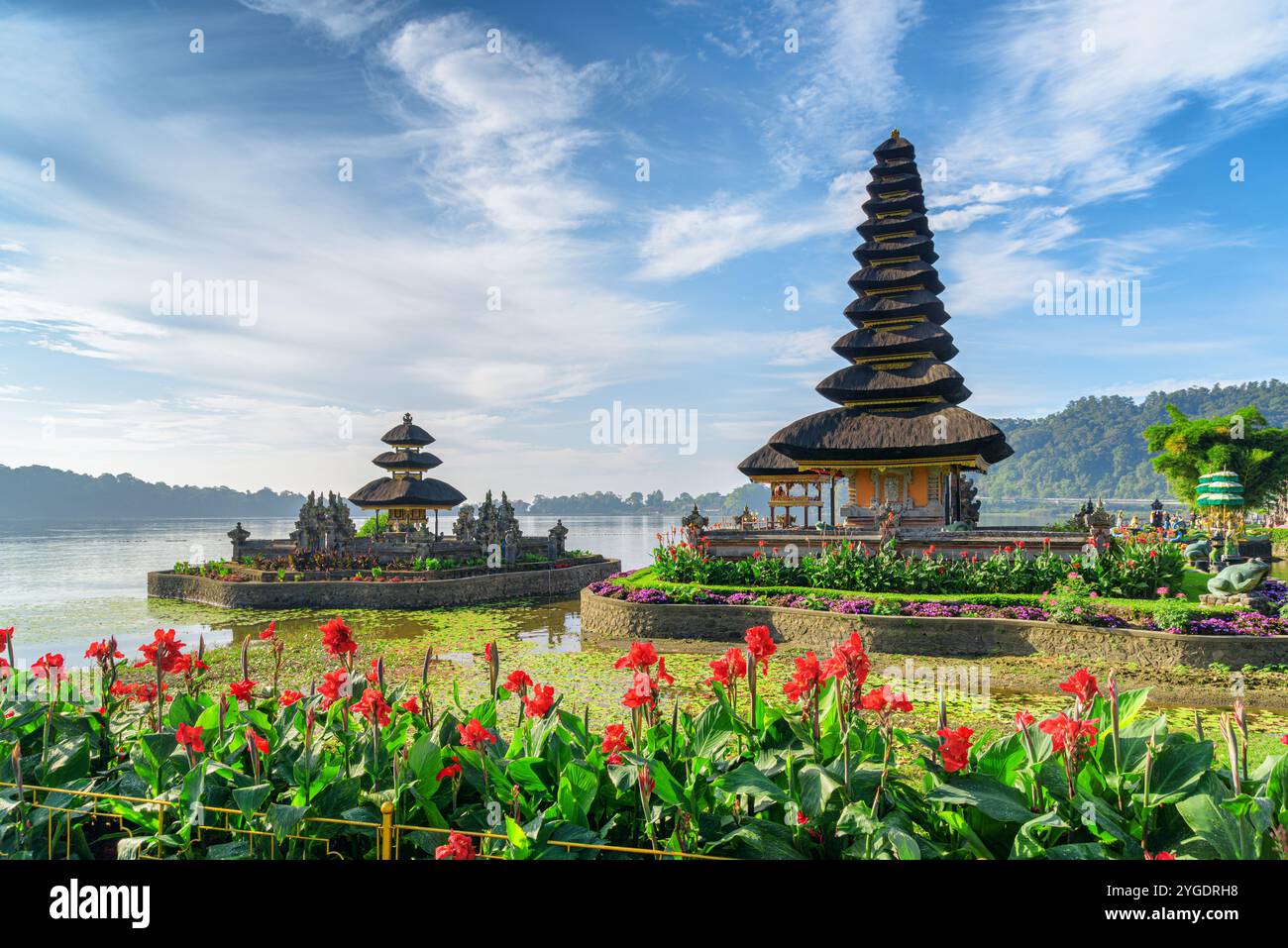 Ulun Danu Beratan (Pura Bratan) à Bali, Indonésie Banque D'Images