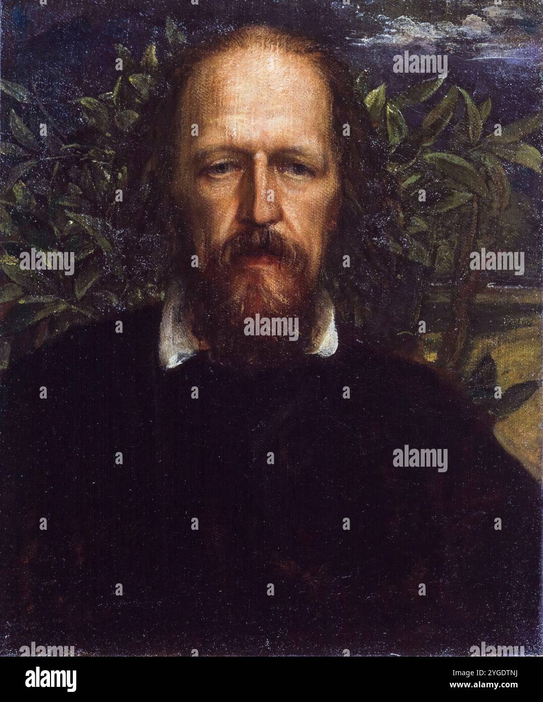 Alfred, Lord Tennyson (1809-1892), poète anglais, portrait peint à l'huile sur toile par George Frederic Watts, 1863-1864 Banque D'Images