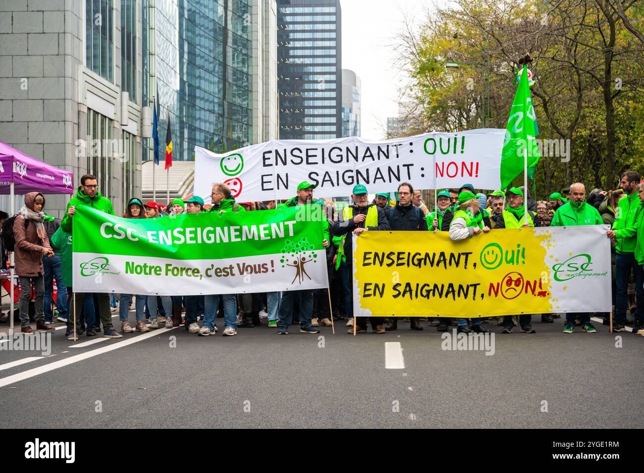 Grève nationale et marche de protestation pour le bien-être, la sécurité sociale et contre la pauvreté. Organisé par le secteur de la santé et des soins, secto socioculturel Banque D'Images