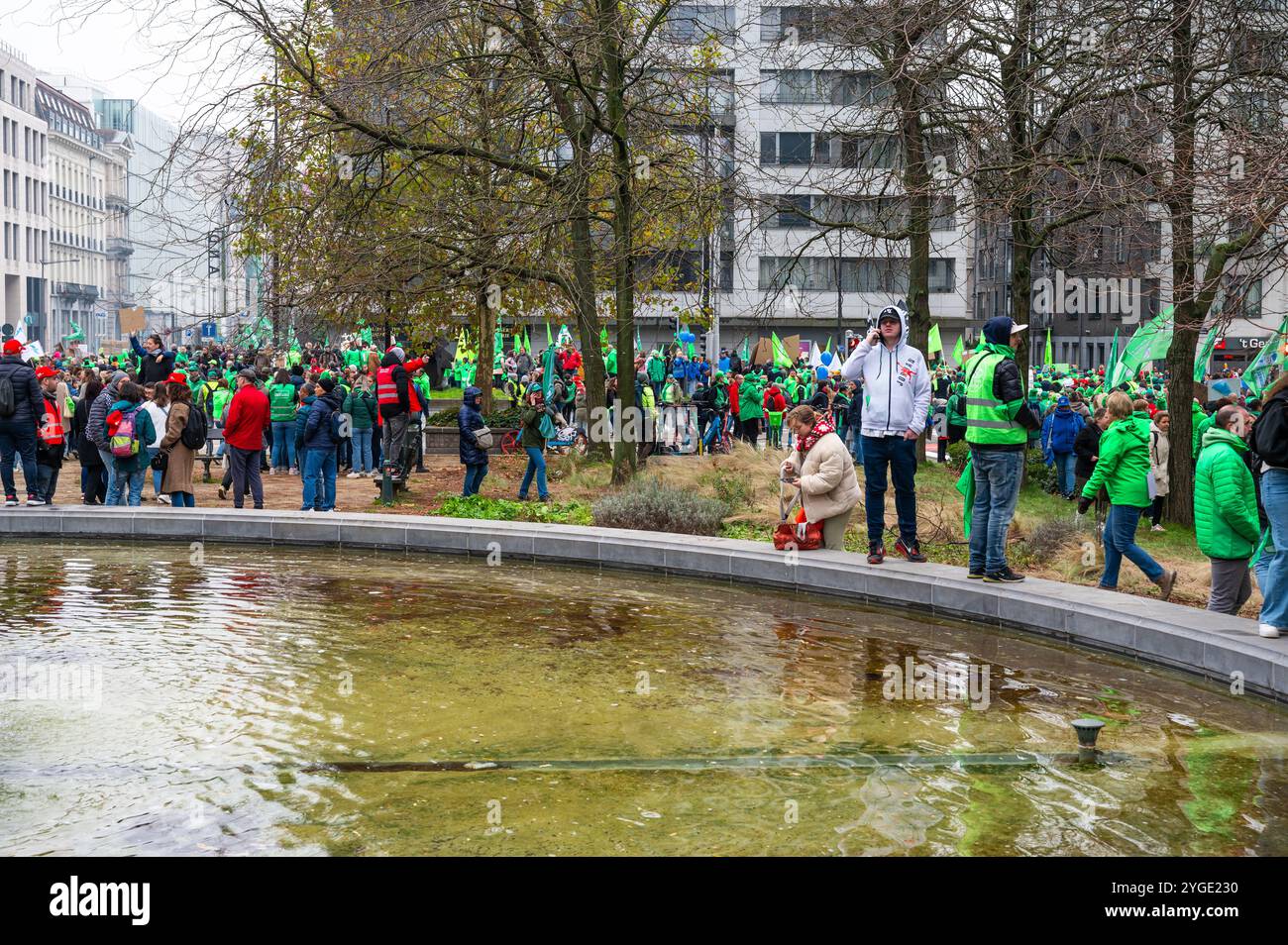 Grève nationale et marche de protestation pour le bien-être, la sécurité sociale et contre la pauvreté. Organisé par le secteur de la santé et des soins, secto socioculturel Banque D'Images