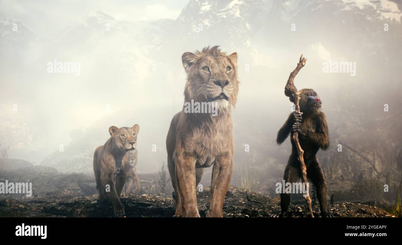 MUFASA : LE ROI DU LION (2024), RÉALISÉ PAR BARRY JENKINS. Crédit : Walt Disney Pictures / Fairview Entertainment / album Banque D'Images