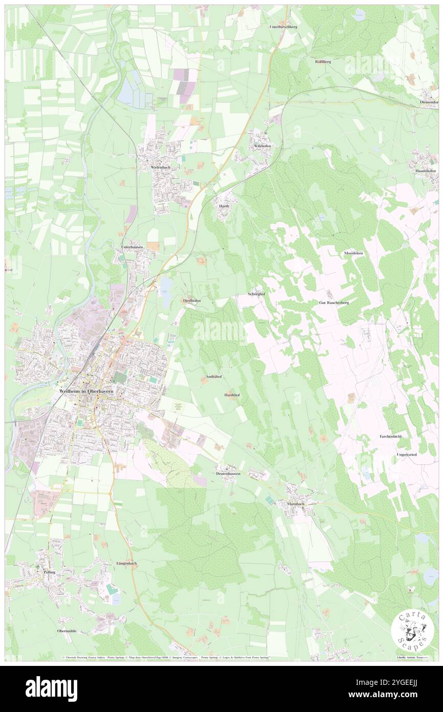 Hart, DE, Allemagne, Bavière, N 47 50' 54'', N 11 10' 23'', carte, Carthascapes carte publiée en 2024. Explorez Cartascapes, une carte qui révèle la diversité des paysages, des cultures et des écosystèmes de la Terre. Voyage à travers le temps et l'espace, découvrir l'interconnexion du passé, du présent et de l'avenir de notre planète. Banque D'Images