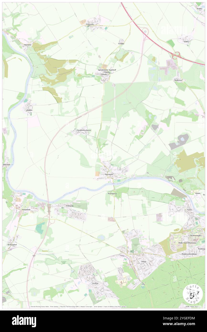 Brachwitz, DE, Allemagne, Saxe-Anhalt, N 51 32' 13'', N 11 52' 7'', carte, Carthascapes carte publiée en 2024. Explorez Cartascapes, une carte qui révèle la diversité des paysages, des cultures et des écosystèmes de la Terre. Voyage à travers le temps et l'espace, découvrir l'interconnexion du passé, du présent et de l'avenir de notre planète. Banque D'Images