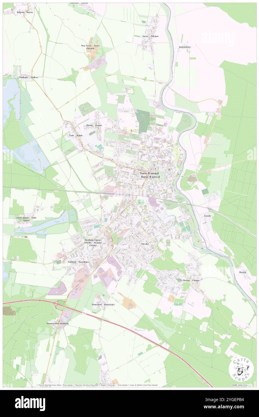 Forst (Lausitz), DE, Allemagne, Brandebourg, N 51 44' 19'', N 14 38' 15'', carte, Carthascapes carte publiée en 2024. Explorez Cartascapes, une carte qui révèle la diversité des paysages, des cultures et des écosystèmes de la Terre. Voyage à travers le temps et l'espace, découvrir l'interconnexion du passé, du présent et de l'avenir de notre planète. Banque D'Images