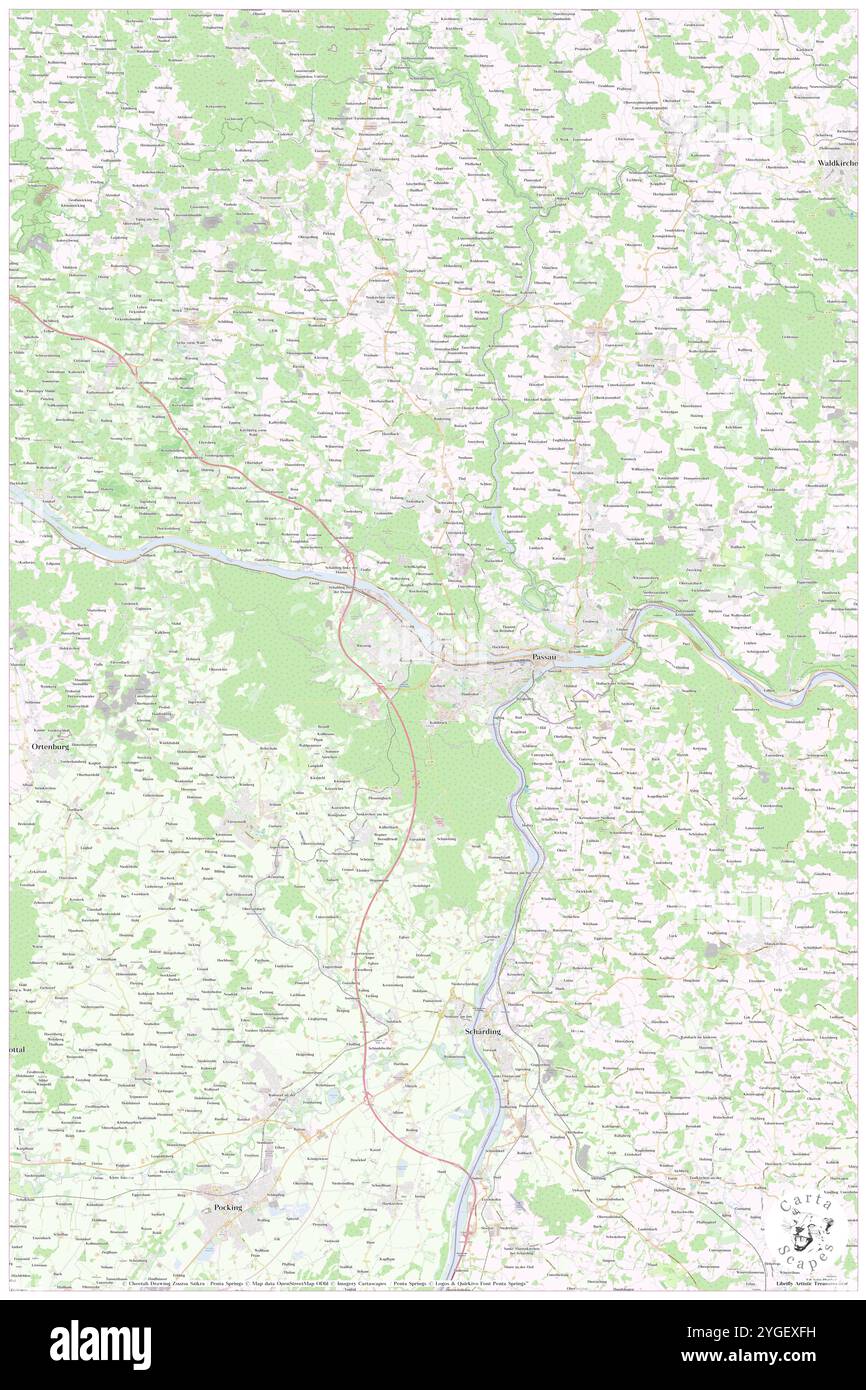 Passau, basse-Bavière, DE, Allemagne, Bavière, n 48 33' 59'', N 13 25' 52'', carte, Cartascapes carte publiée en 2024. Explorez Cartascapes, une carte qui révèle la diversité des paysages, des cultures et des écosystèmes de la Terre. Voyage à travers le temps et l'espace, découvrir l'interconnexion du passé, du présent et de l'avenir de notre planète. Banque D'Images