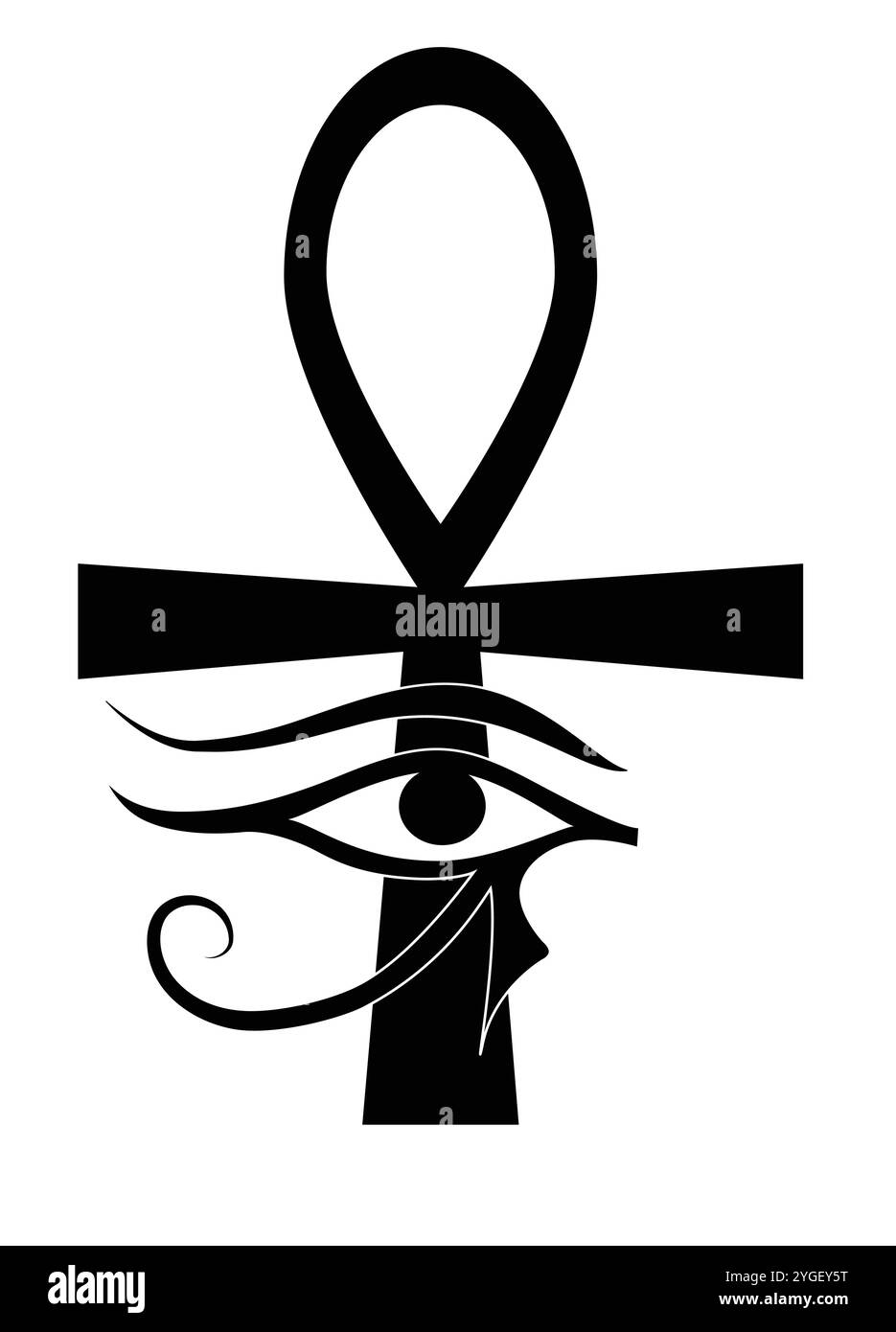 Symbole de vie et oeil d'Horus Illustration de Vecteur