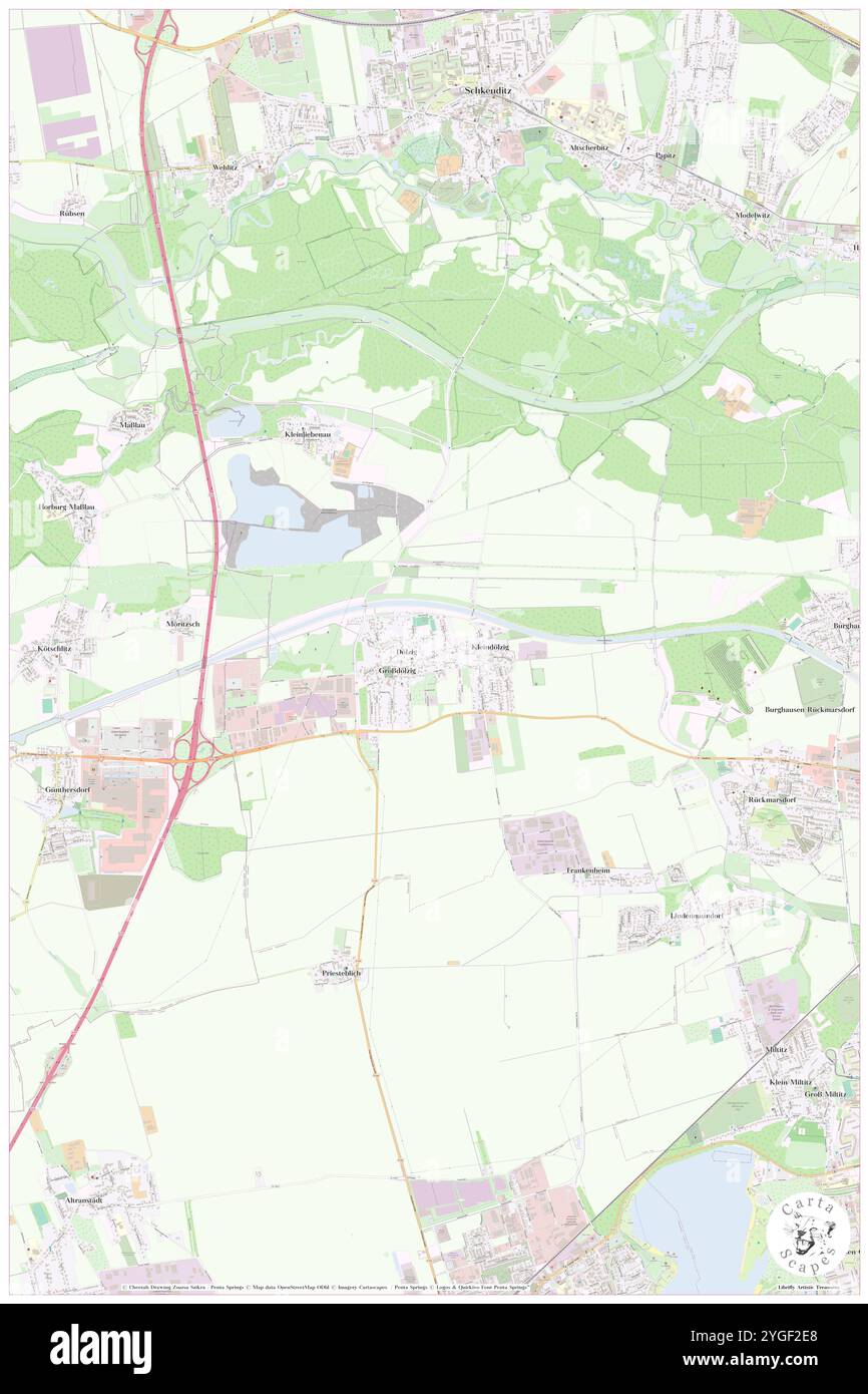 Doelzig, DE, Allemagne, Saxe, N 51 21' 17'', N 12 12' 54'', carte, Carthascapes carte publiée en 2024. Explorez Cartascapes, une carte qui révèle la diversité des paysages, des cultures et des écosystèmes de la Terre. Voyage à travers le temps et l'espace, découvrir l'interconnexion du passé, du présent et de l'avenir de notre planète. Banque D'Images