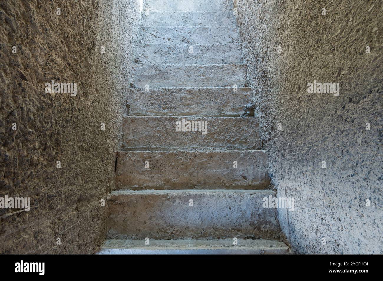Marches en béton au-dessus de la vue de dessus dans le nouveau bâtiment Banque D'Images