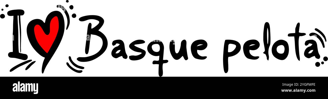 Basque pelote amour Illustration de Vecteur