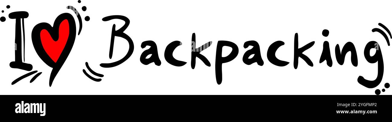 backpacking love Illustration de Vecteur