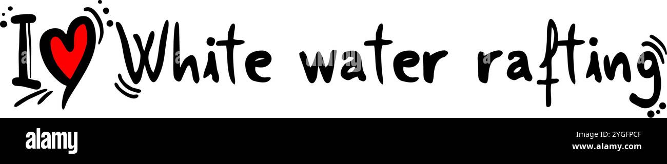 L'amour du rafting en eau vive Illustration de Vecteur