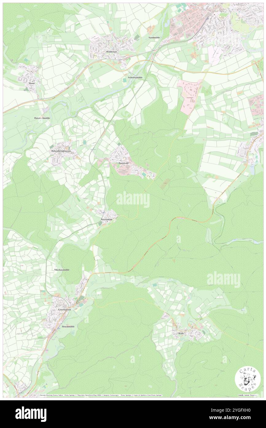 Wiesenfeld, DE, Allemagne, Thuringe, N 51 16' 9'', N 10 6' 32'', carte, Carthascapes carte publiée en 2024. Explorez Cartascapes, une carte qui révèle la diversité des paysages, des cultures et des écosystèmes de la Terre. Voyage à travers le temps et l'espace, découvrir l'interconnexion du passé, du présent et de l'avenir de notre planète. Banque D'Images