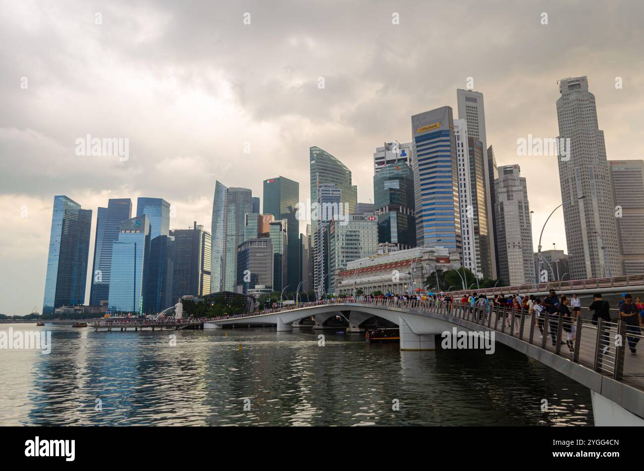 Les bâtiments du quartier financier de Singapour Banque D'Images