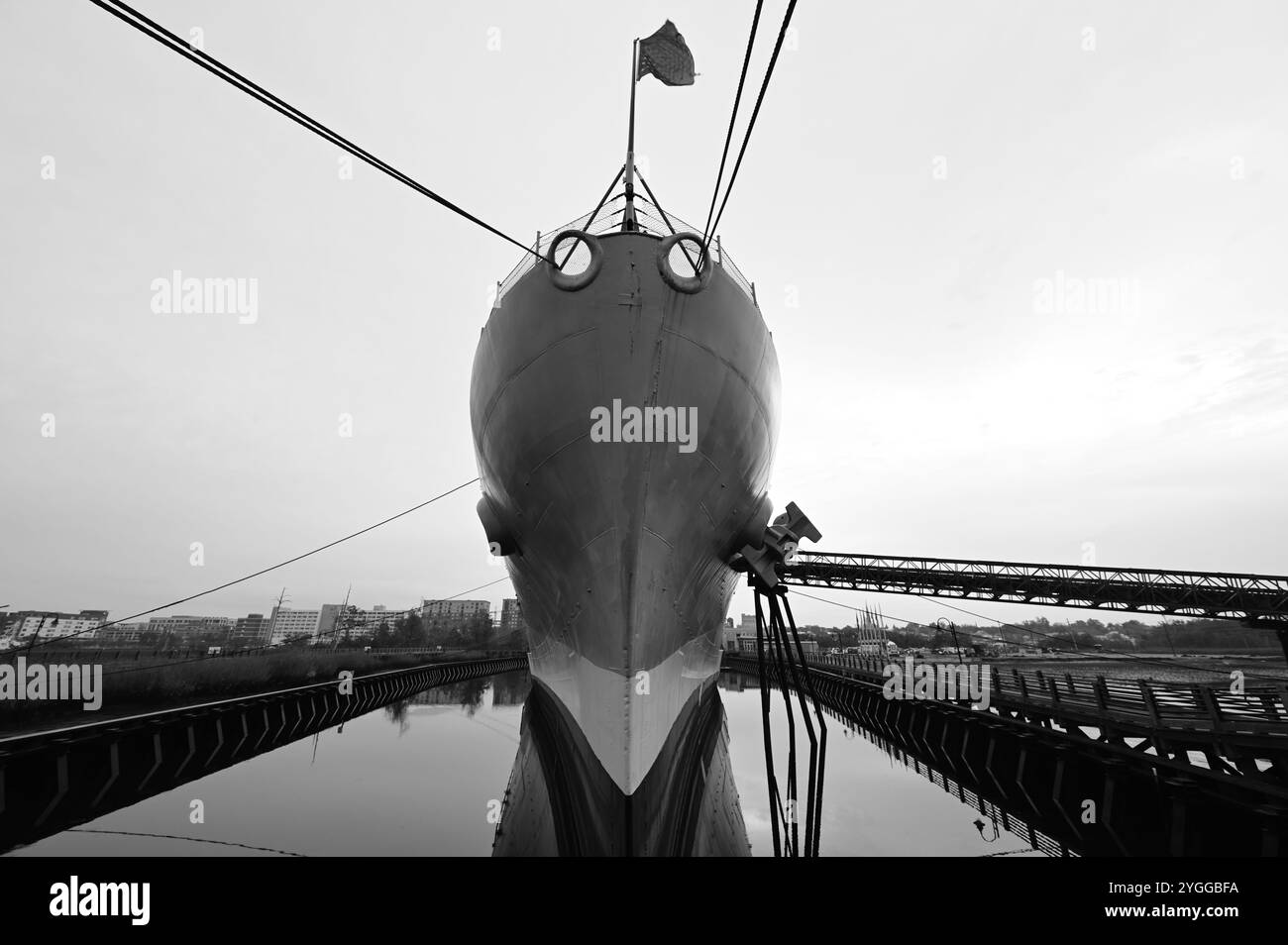 Cuirassé USS North Carolina à Wilmington, États-Unis. Banque D'Images