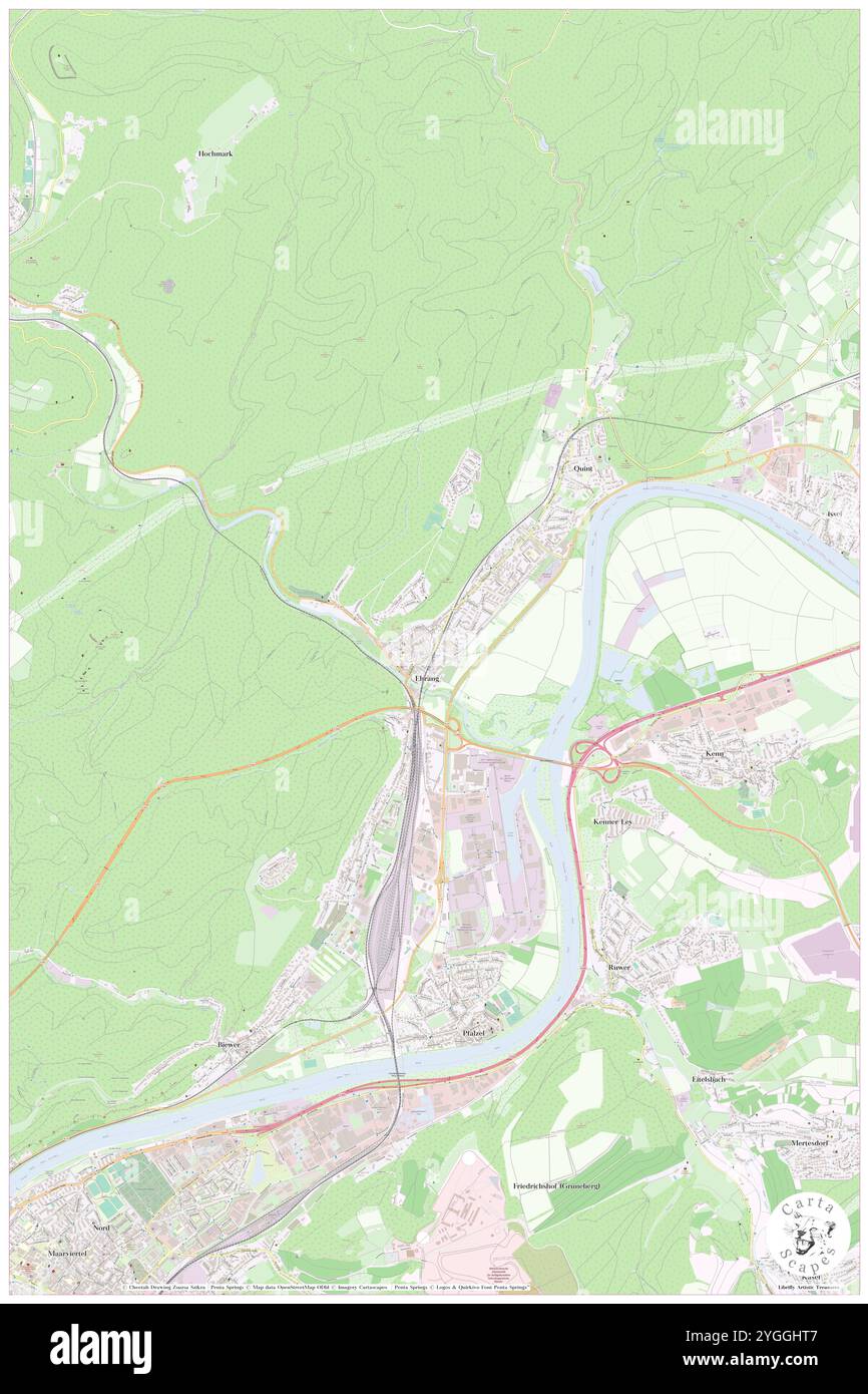 Ehrang Ort, DE, Allemagne, Rhénanie-Palatinat, N 49 48' 33'', N 6 41' 17'', carte, Carthascapes carte publiée en 2024. Explorez Cartascapes, une carte qui révèle la diversité des paysages, des cultures et des écosystèmes de la Terre. Voyage à travers le temps et l'espace, découvrir l'interconnexion du passé, du présent et de l'avenir de notre planète. Banque D'Images