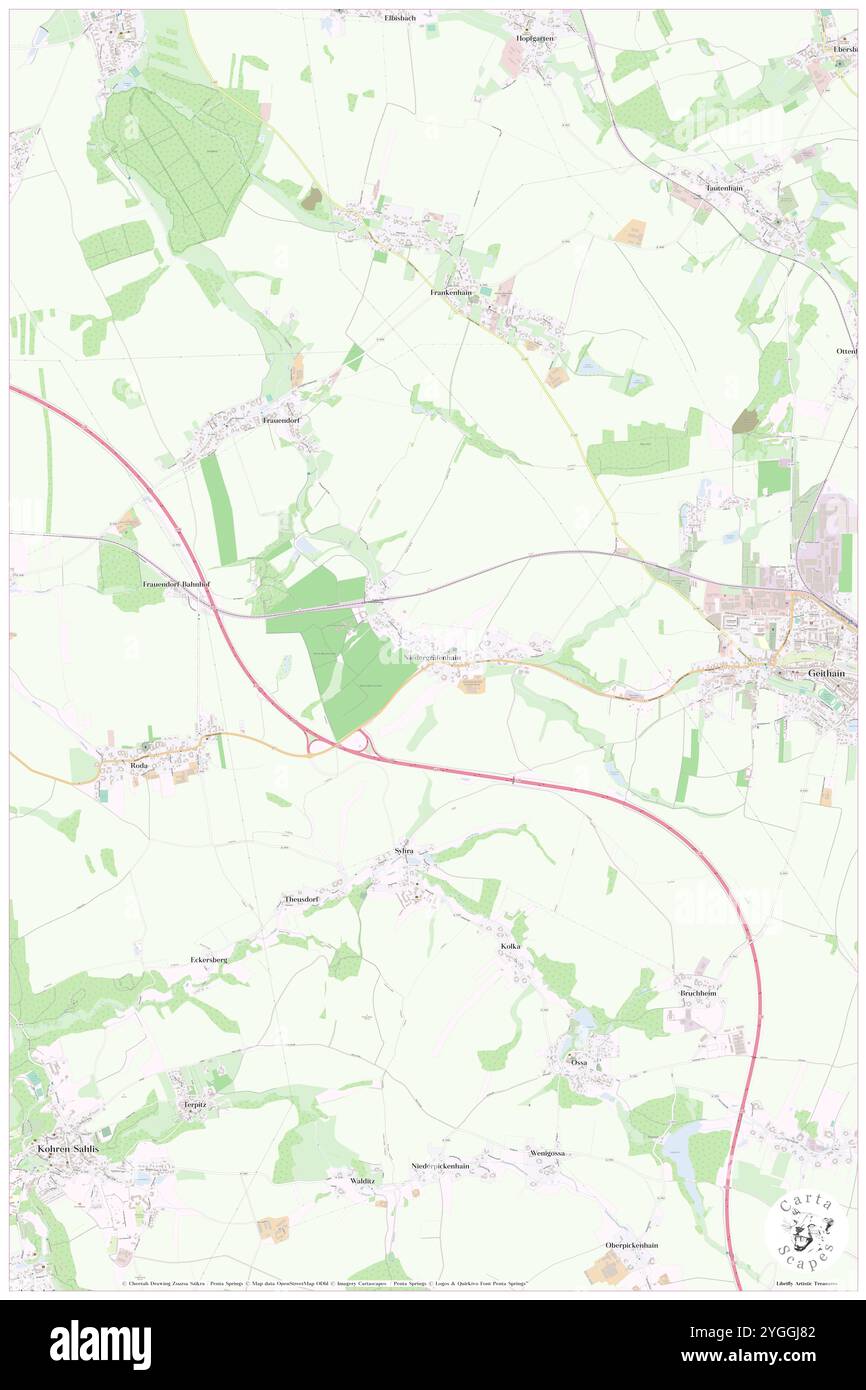 Niedergraefenhain, DE, Allemagne, Saxe, N 51 3' 21'', N 12 38' 52'', carte, Carthascapes carte publiée en 2024. Explorez Cartascapes, une carte qui révèle la diversité des paysages, des cultures et des écosystèmes de la Terre. Voyage à travers le temps et l'espace, découvrir l'interconnexion du passé, du présent et de l'avenir de notre planète. Banque D'Images