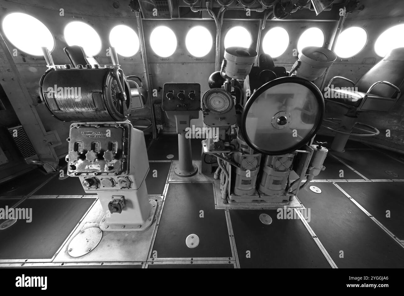 Le pont du cuirassé USS North-Carolina. Banque D'Images