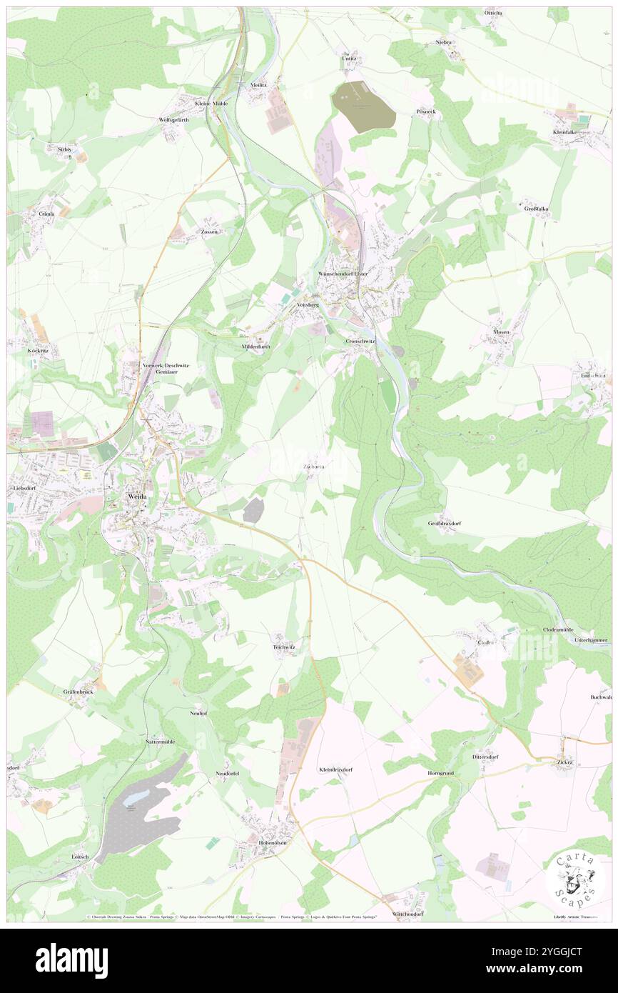 Zschorta, DE, Allemagne, Thuringe, N 50 46' 37'', N 12 5' 21'', carte, Carthascapes carte publiée en 2024. Explorez Cartascapes, une carte qui révèle la diversité des paysages, des cultures et des écosystèmes de la Terre. Voyage à travers le temps et l'espace, découvrir l'interconnexion du passé, du présent et de l'avenir de notre planète. Banque D'Images