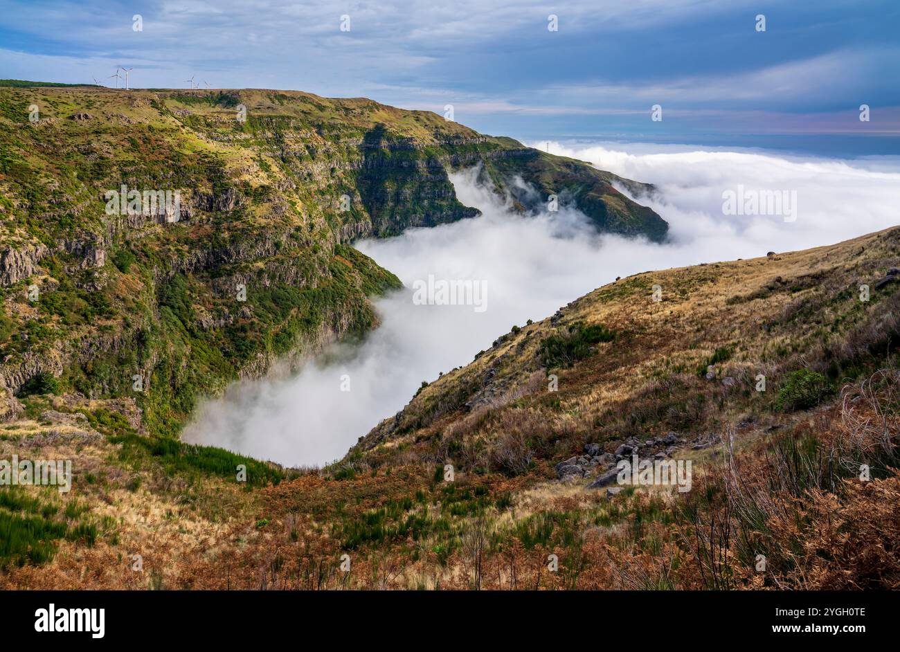 Ponta do sol, randonnée le long de la Levada do Paul Banque D'Images