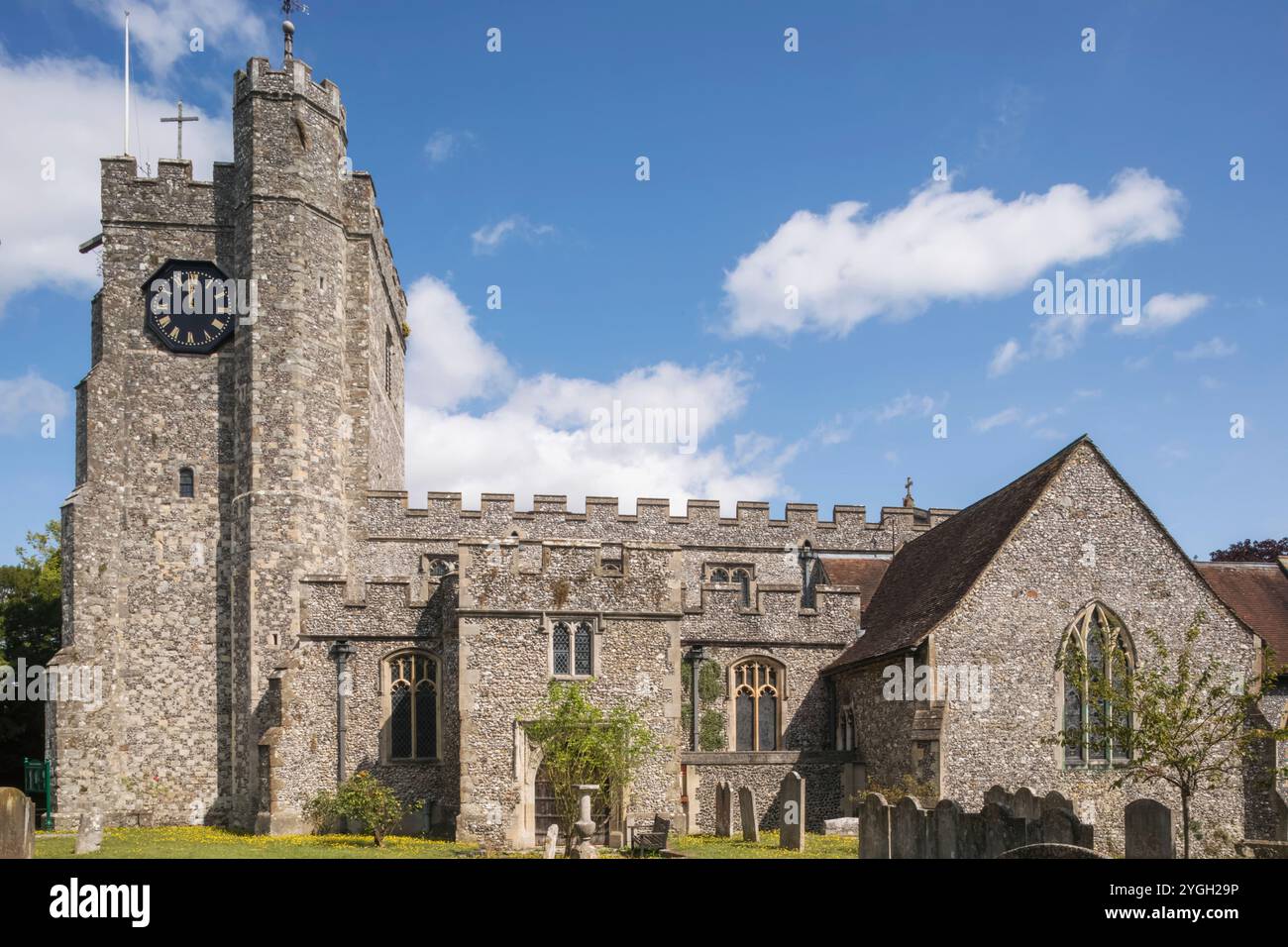 Angleterre, Kent, village de Chilham, église St Mary Banque D'Images