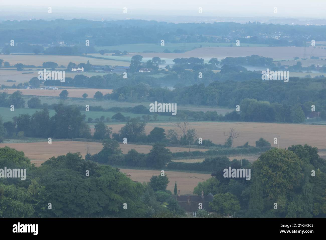 Angleterre, Kent, vue des North Downs près d'Ashford Banque D'Images