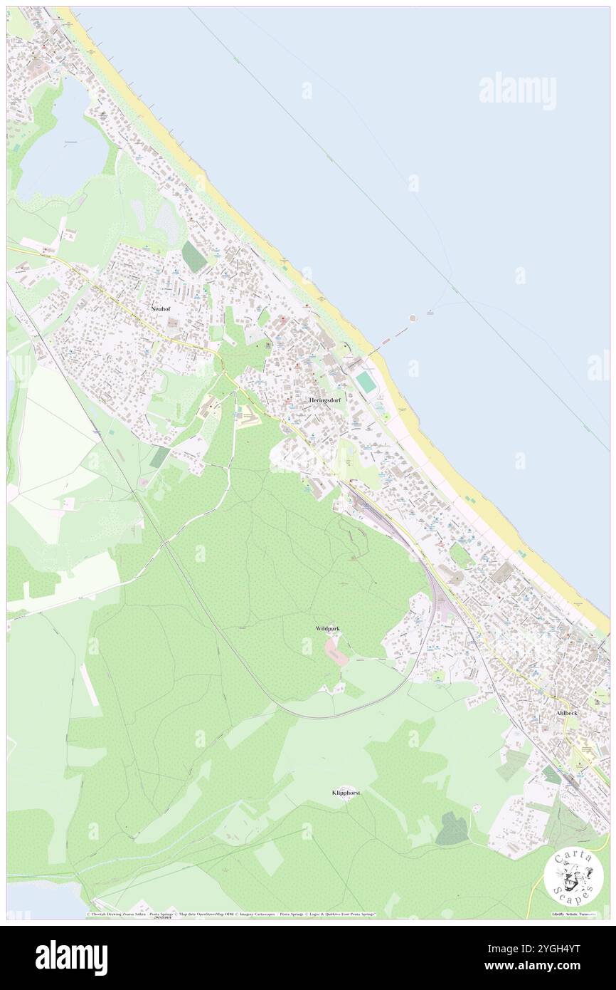 Heringsdorf, DE, Allemagne, Mecklembourg-Poméranie occidentale, N 53 56' 58'', N 14 8' 34'', carte, Carthascapes carte publiée en 2024. Explorez Cartascapes, une carte qui révèle la diversité des paysages, des cultures et des écosystèmes de la Terre. Voyage à travers le temps et l'espace, découvrir l'interconnexion du passé, du présent et de l'avenir de notre planète. Banque D'Images