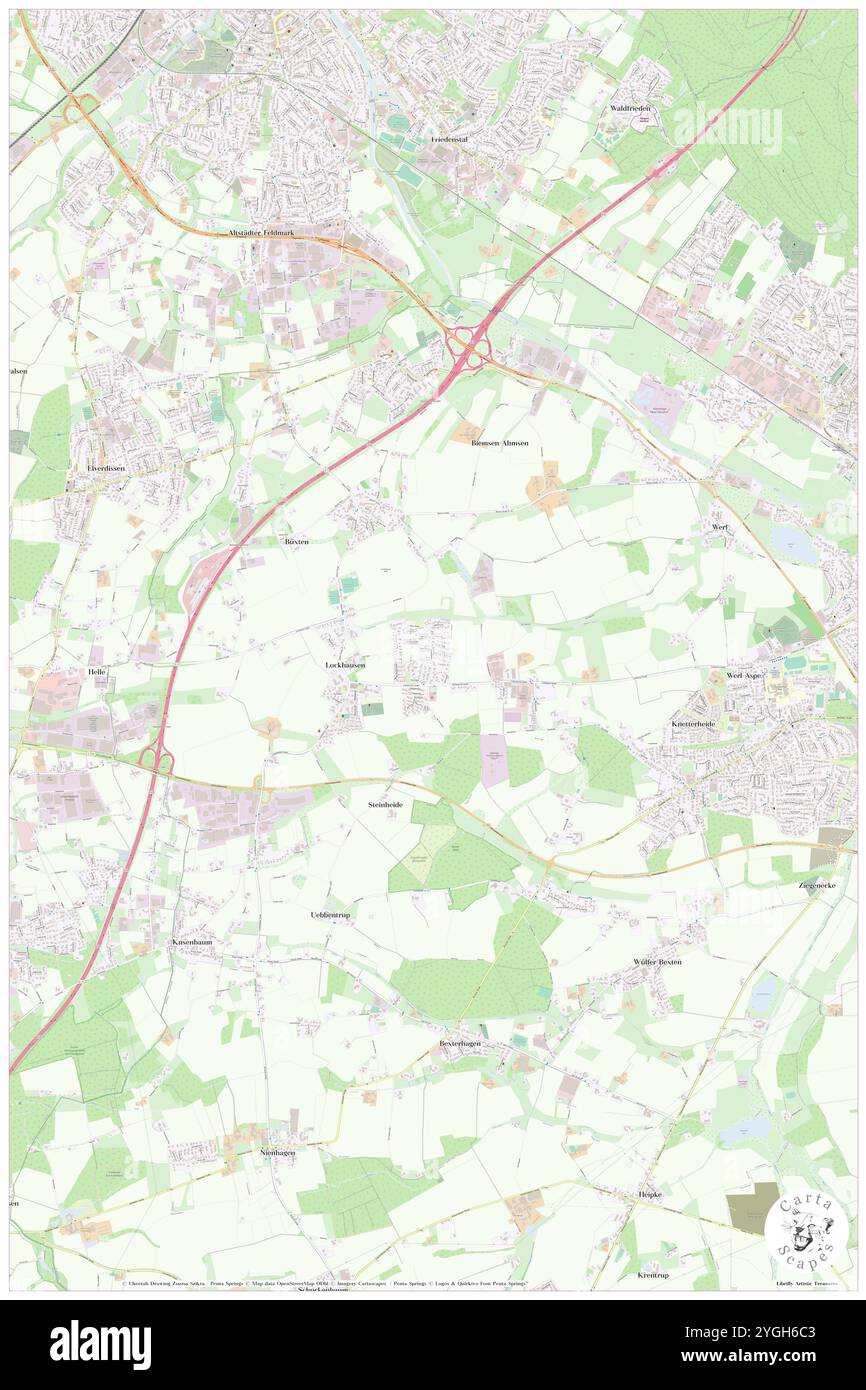 Lockhauserheide, Regierungsbezirk Detmold, DE, Allemagne, Rhénanie du Nord-Westphalie, n 52 4' 0'', N 8 41' 32'', carte, Carthascapes carte publiée en 2024. Explorez Cartascapes, une carte qui révèle la diversité des paysages, des cultures et des écosystèmes de la Terre. Voyage à travers le temps et l'espace, découvrir l'interconnexion du passé, du présent et de l'avenir de notre planète. Banque D'Images