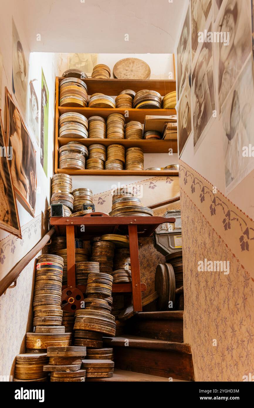 Maison n°12, historien du cinéma et collectionneur Josef Kazda a caché des copies de films tchécoslovaques que les nazis avaient destinés à la liquidation. La ruelle dorée, Banque D'Images