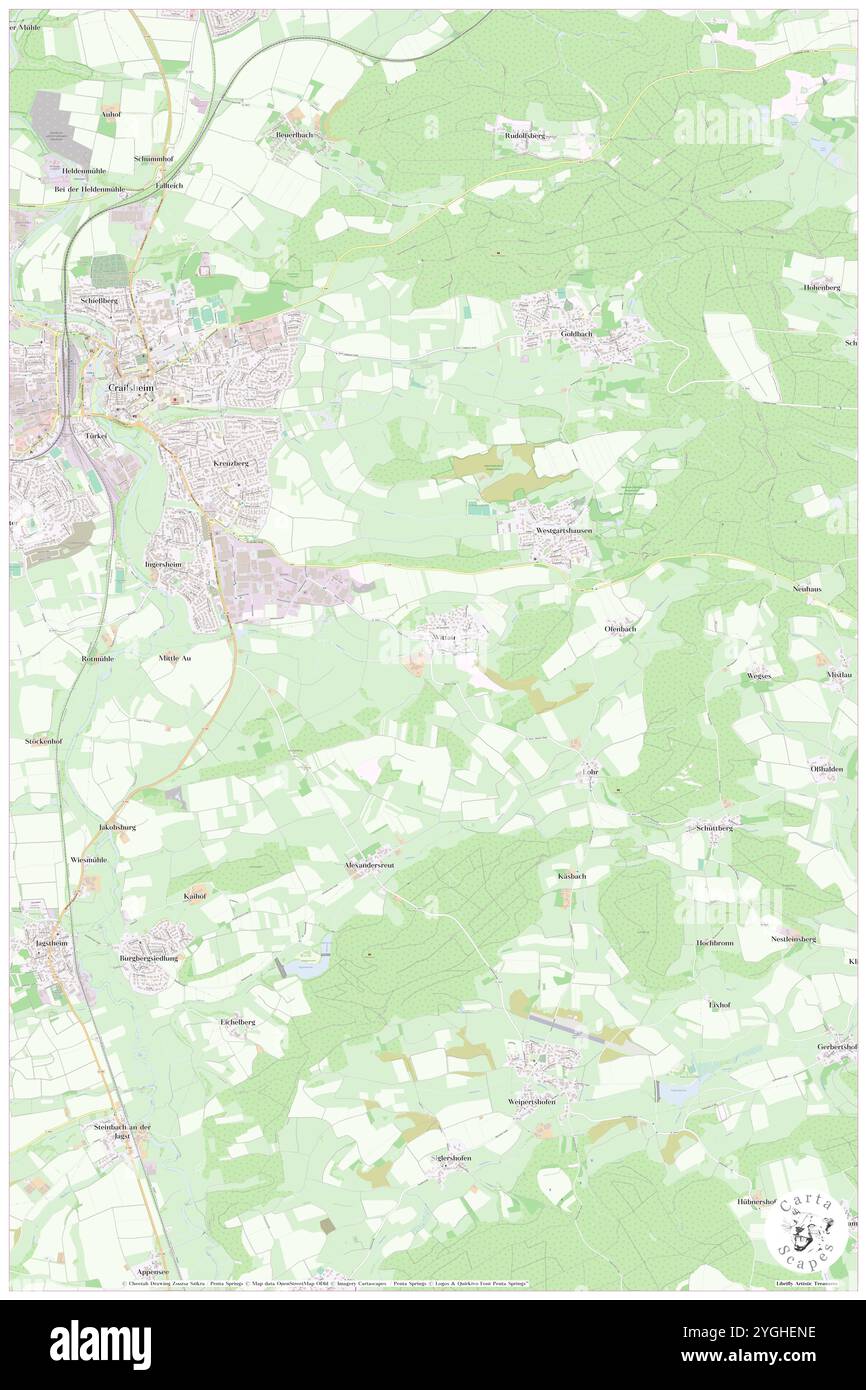 Wittau, Regierungsbezirk Stuttgart, DE, Allemagne, Bade-Wurtemberg, n 49 6' 58'', N 10 6' 28'', carte, Carthascapes carte publiée en 2024. Explorez Cartascapes, une carte qui révèle la diversité des paysages, des cultures et des écosystèmes de la Terre. Voyage à travers le temps et l'espace, découvrir l'interconnexion du passé, du présent et de l'avenir de notre planète. Banque D'Images